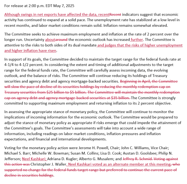 配资新闻网 美联储如期按兵不动 强调不确定性和滞胀风险上升